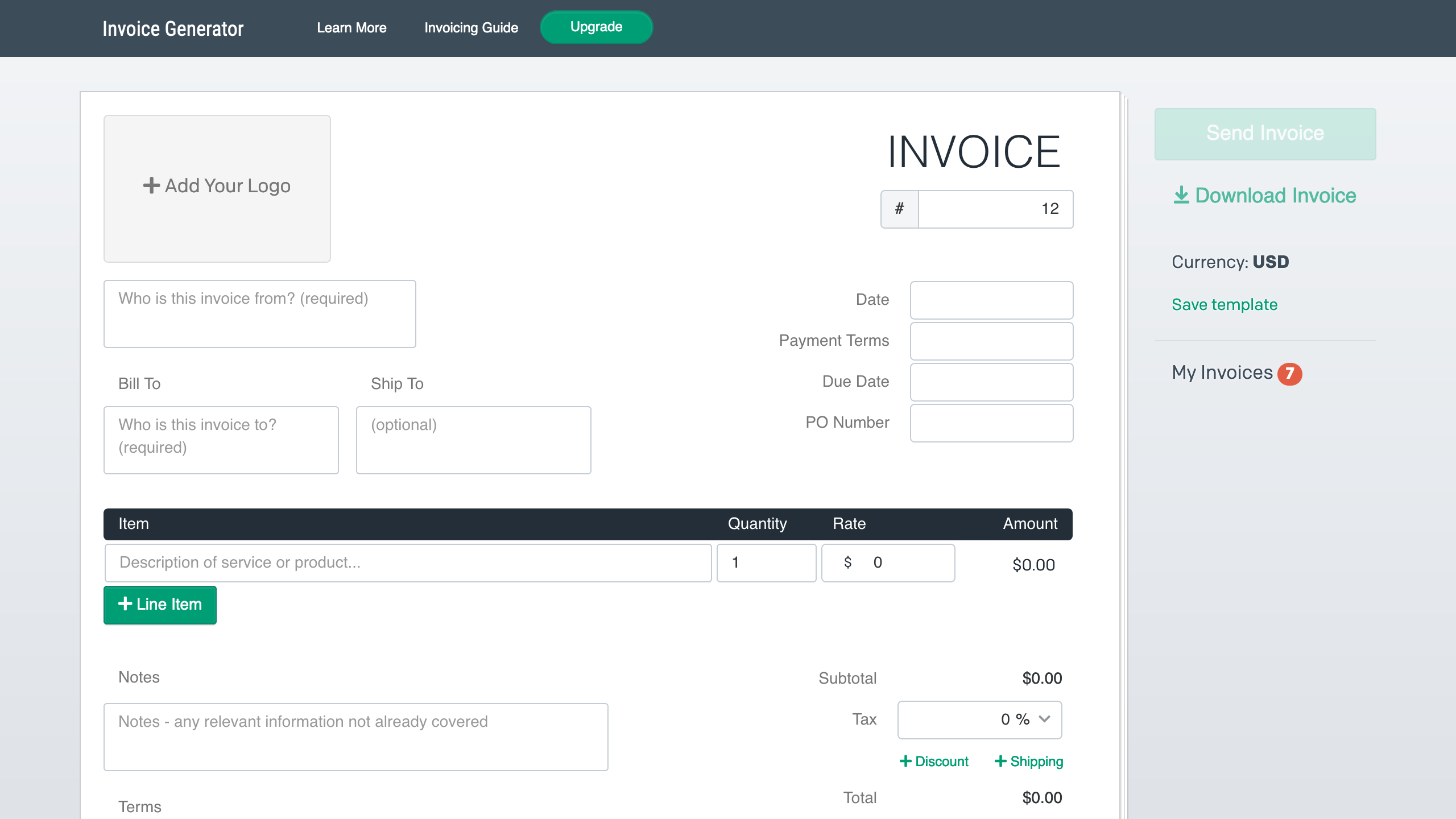 Invoice Generator Invoiced